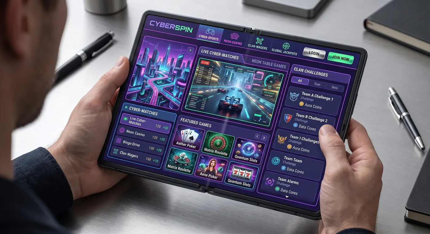 Platform running on a tablet in landscape
